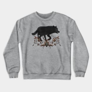 Awesome black wolf Crewneck Sweatshirt